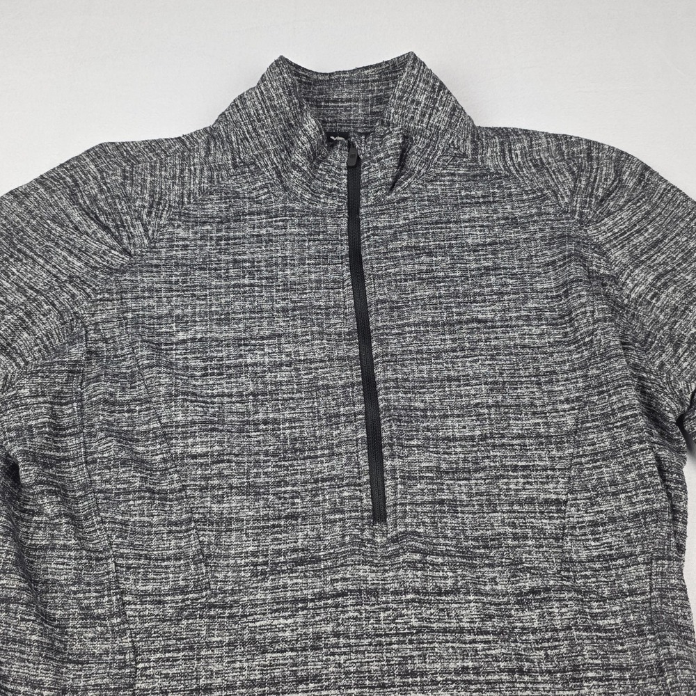 Lululemon Womens Top Size 6 Gray Extra Mile 1/2 Half Zip Running Gym Athletic - Picture 4 of 12